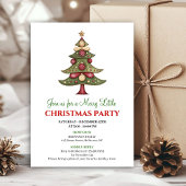 Elegant minimalist Christmas tree festive invite Kaart