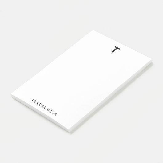 Elegant Minimalist Classic Monogram Design Post-it® Notes (Schuin)