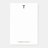 Elegant Minimalist Classic Monogram Design Post-it® Notes (Voorkant)