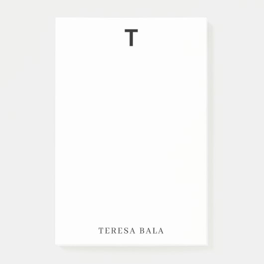 Elegant Minimalist Classic Monogram Design Post-it® Notes (Voorkant)