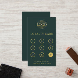Elegant Minimalist Custom Small Business Logo Klantenkaartje
