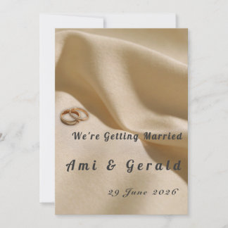 Elegant Minimalist Custom Wedding Card Aankondiging