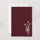 Elegant Minimalist Deep Burgundy Kaart (Achterkant)