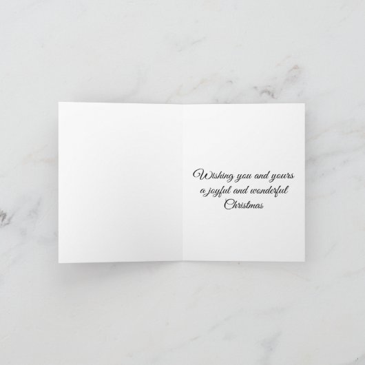 Elegant minimalist designer font typography Joy  Feestdagen Kaart (Binnen)