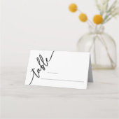 Elegant Minimalist Dinner Folded Place Card Plaatskaartje (Voorkant)