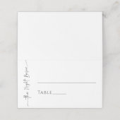Elegant Minimalist Dinner Folded Place Card Plaatskaartje (Buitenkant ongevouwen)