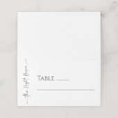 Elegant Minimalist Dinner Folded Place Card Plaatskaartje (Buitenkant ongevouwen)