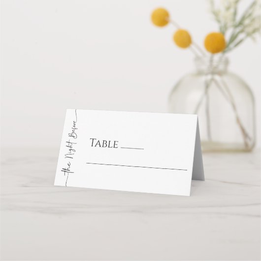 Elegant Minimalist Dinner Folded Place Card Plaatskaartje (Voorkant)