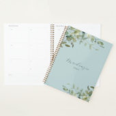 Elegant minimalist Dusty Blue Greenery Planner (Display)