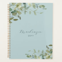 Elegant minimalist Dusty Blue Greenery