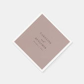 Elegant Minimalist Dusty Mauve Calligraphy Wedding Servet (Hoek)