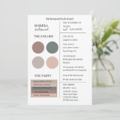 Elegant Minimalist Dusty Roos and Sage Bridesmaid Kaart (Staand voorkant)