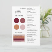 Elegant Minimalist Dusty Roos Bridesmaid Invitatio Kaart (Staand voorkant)