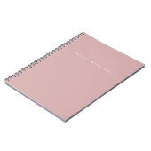 Elegant Minimalist Dusty Rose Monogram Notitieboek (Linkerzijde)