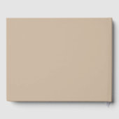 Elegant minimalist Dusty Taupe Wedding Guest Book Gastenboek (Achterkant)