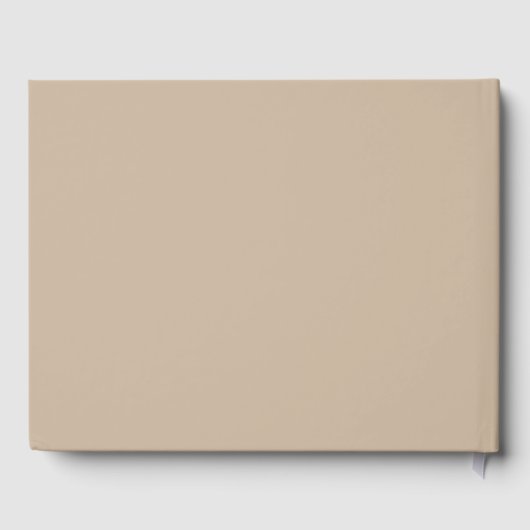 Elegant minimalist Dusty Taupe Wedding Guest Book Gastenboek (Achterkant)