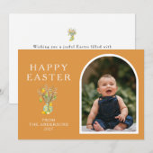 Elegant Minimalist Easter Egg Branch Photo Feestdagenkaart (Voorkant / Achterkant)