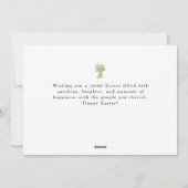 Elegant Minimalist Easter Egg Branch Photo Feestdagenkaart (Achterkant)