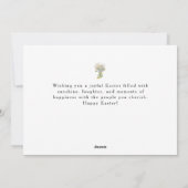 Elegant Minimalist Easter Egg Branch Photo Feestdagenkaart (Achterkant)