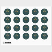 Elegant Minimalist Eid Mubarak Gift Ronde Sticker (Vel)