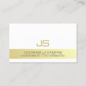 Elegant minimalist Elite Monogram Luxury Plain Visitekaartje (Achterkant)