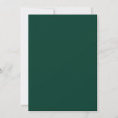 Elegant minimalist Emerald Green Foto Save The Date (Achterkant)