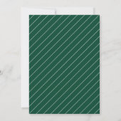 Elegant Minimalist Emerald Green Photo Afstuderen Aankondiging (Achterkant)