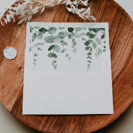 Elegant minimalist Eucalyptus Weddenschap Envelop