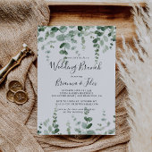 Elegant minimalist Eucalyptus Wedding Brunch Kaart