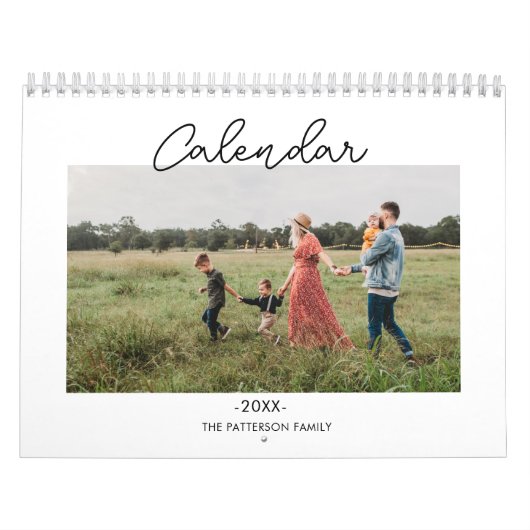 Elegant Minimalist Family 2023 Photo Calendar Kalender (Hoes)