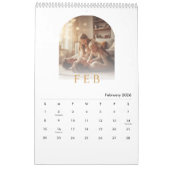 Elegant Minimalist Family Photo Calendar 2026 Kalender (Feb 2026)