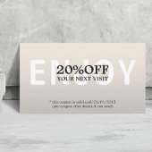 Elegant minimalist Faux Silver Coupon Beauty