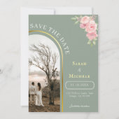 Elegant & Minimalist Flat Save The Date Card (Voorkant)