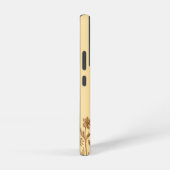 Elegant Minimalist Floral Design with Monogram Samsung Galaxy Hoesje (Rechterkant)