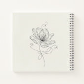 Elegant Minimalist Floral Line Art - Spiral Notebo Notitieboek (Achterkant)
