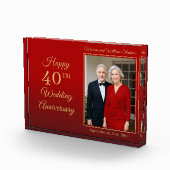 Elegant Minimalist Foto 40th Wedding Jubileum (Rechts)