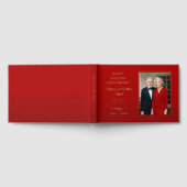 Elegant Minimalist Foto 40th Wedding Jubileum Gastenboek (Volledig)