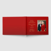 Elegant Minimalist Foto 40th Wedding Jubileum Gastenboek (Volledig)