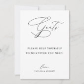 Elegant Minimalist Gents Bathroom Basket Sign Kaart (Voorkant)