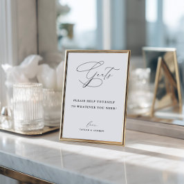 Elegant Minimalist Gents Bathroom Basket Sign Kaart