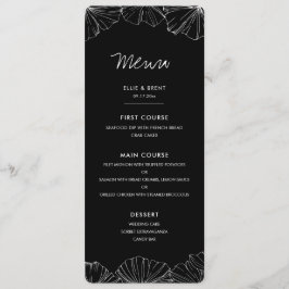 Elegant minimalist Ginkgo Biloba bruiloft Menu