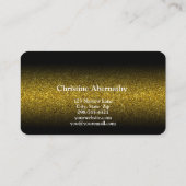Elegant minimalist Gold Glitter Ombre QR Code Visitekaartje (Achterkant)