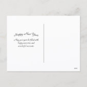 Elegant Minimalist Gold Script Happy New Year Feestdagenkaart (Achterkant)