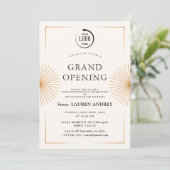 Elegant Minimalist Grand Opening Invitation Kaart (Staand voorkant)