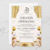 Elegant Minimalist Grand Opening Invitation Kaart (Voorkant / Achterkant)
