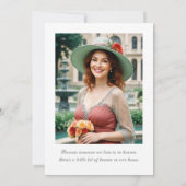 Elegant Minimalist Green Shades Flowers Photo Kaart (Achterkant)