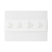 Elegant Minimalist Greenery Wedding Invitation Uitnodigingen Wikkel (Achterkant Voorbeeld)