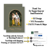 Elegant minimalist Groene goudfeestdag foto