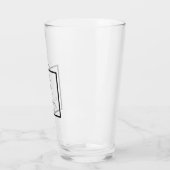 Elegant minimalist Groomsman Monogram script Glas (Links)