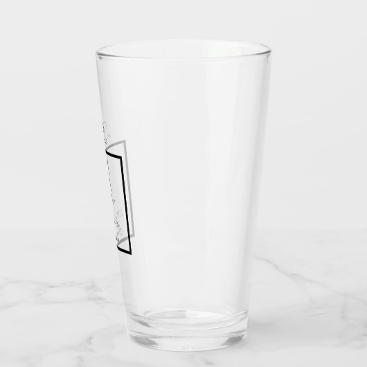 Elegant minimalist Groomsman Monogram script Glas (Links)